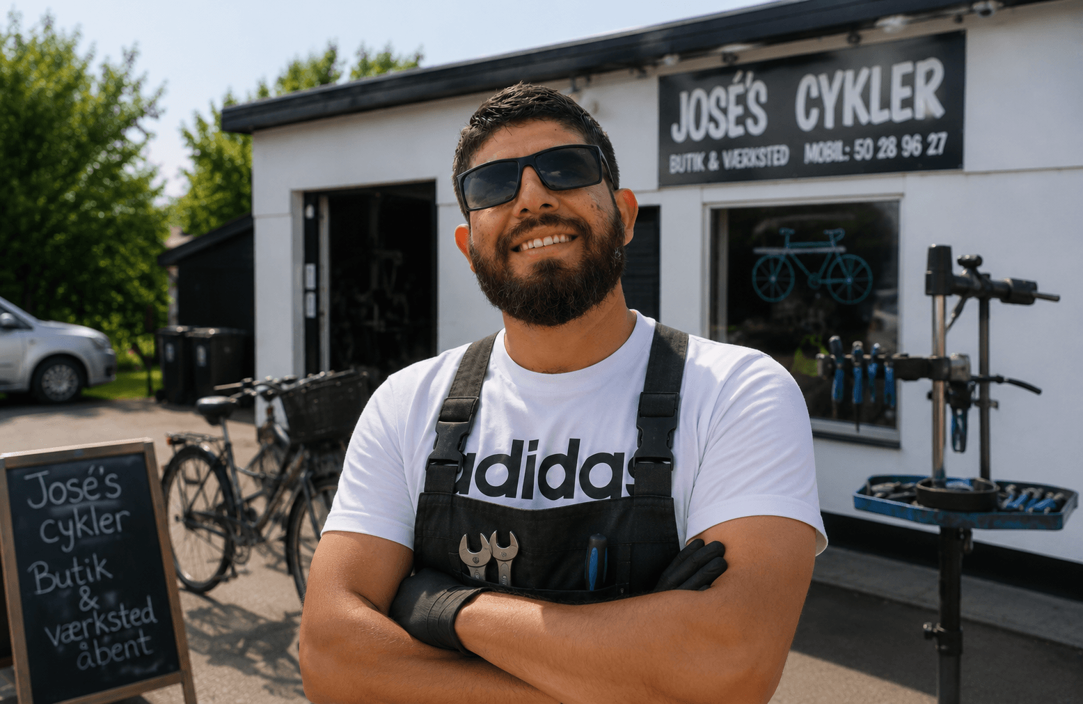 José bag disken på Josés Cykler — personlig og faglig betjening i Hillerød